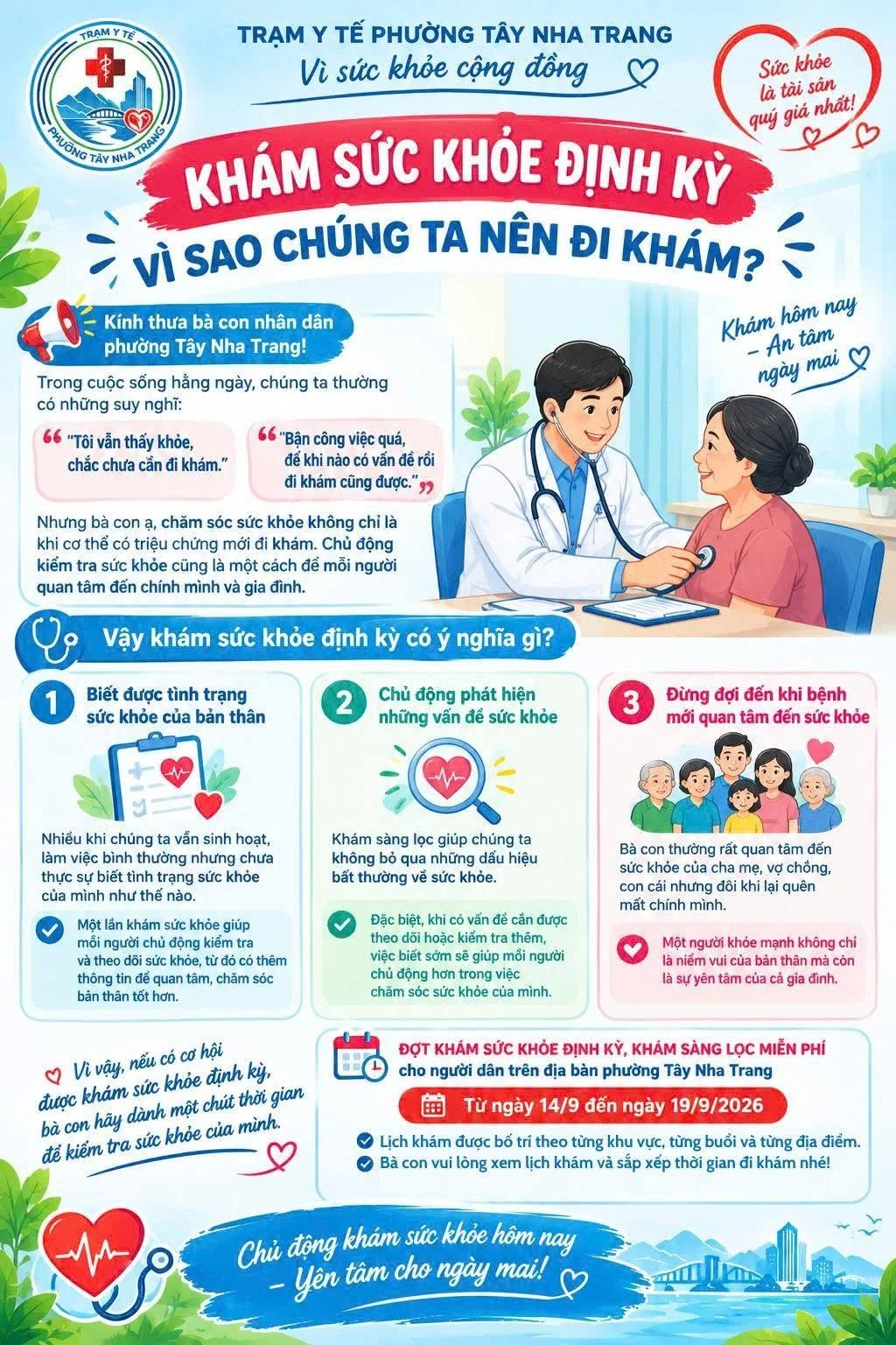 Chủ động quan tâm sức khỏe